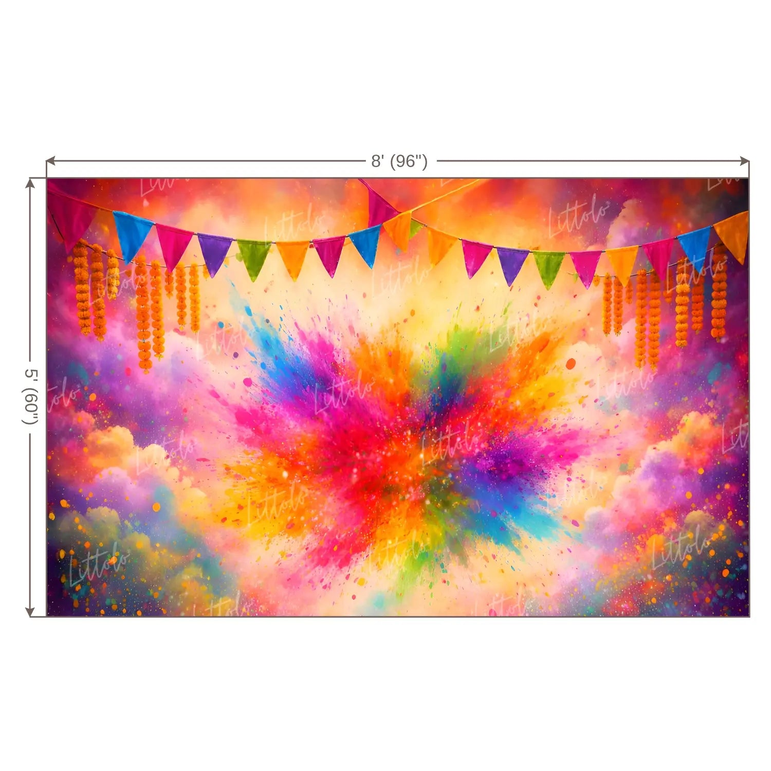 LB1582 Holi Festival Backdrop
