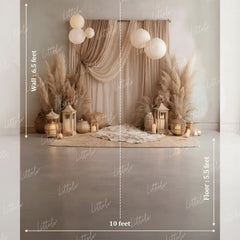 LB1588 Luxury Boho Pampas Maternity Backdrop