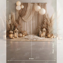 LB1588 Luxury Boho Pampas Maternity Backdrop