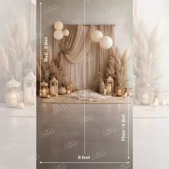LB1588 Luxury Boho Pampas Maternity Backdrop
