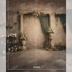 LB1590 Royal Vintage Floral Arch Maternity Backdrop