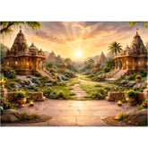 LB1597W Ram Rajya Garden Wall Backdrop