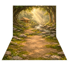 LB1599C Shri Ram Vanvas Forest Ashram Floor & Wall Duodrop (2 Pcs)