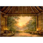 LB1600W Shri Ram Panchavati Forest Ashram Wall Backdrop