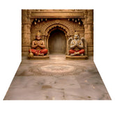 LB1601C Divine Hanuman & Garuda Ram Navami Temple Floor & Wall Duodrop (2 Pcs)