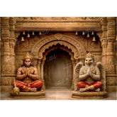 LB1601W Divine Hanuman & Garuda Ram Navami Temple Wall Backdrop