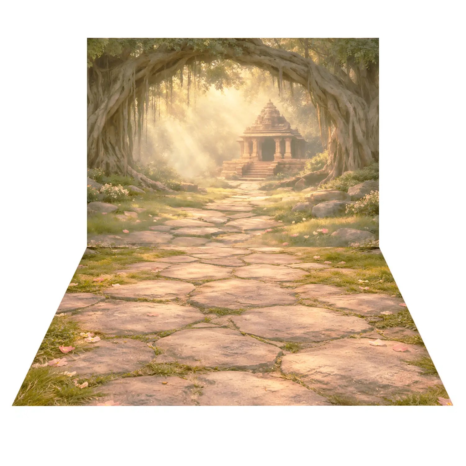 LB1603C Golden Ayodhya Temple Floor & Wall Duodrop (2 Pcs)