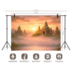 LB1607W Devine Ayodhya Morning Wall Backdrop