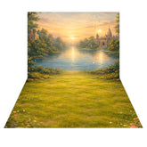 LB1608C Vrindavan Yamuna Ghat Sunrise Floor & Wall Duodrop (2 Pcs)