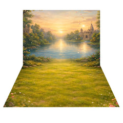 LB1608C Vrindavan Yamuna Ghat Sunrise Floor & Wall Duodrop (2 Pcs)
