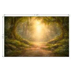 LB1610W Ram Navami Divine Sunlight Forest Backdrop