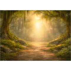 LB1610W Ram Navami Divine Sunlight Forest Backdrop