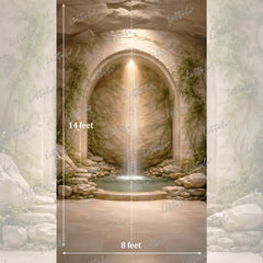 LB1612 Celestial Waterfall Retreat Maternity Backdrop