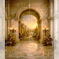 LB1615 Golden Palace Vista Maternity Backdrop