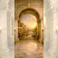 LB1615 Golden Palace Vista Maternity Backdrop