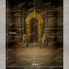 LB1618 Vintage Ruins Palace Arch Maternity Backdrop