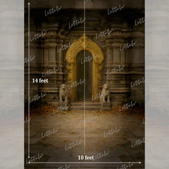 LB1618 Vintage Ruins Palace Arch Maternity Backdrop