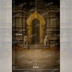 LB1618 Vintage Ruins Palace Arch Maternity Backdrop