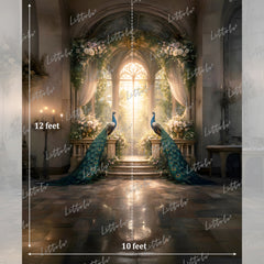 LB1623 Imperial Peacock Haven Maternity Backdrop