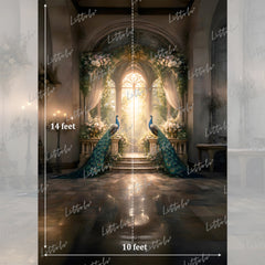 LB1623 Imperial Peacock Haven Maternity Backdrop