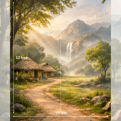 LB1624 Golden Valley Cottage Escape Maternity Backdrop