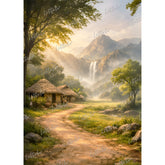 LB1624 Golden Valley Cottage Escape Maternity Backdrop