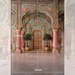 LB1629 Royal Pastel Palace Arch Maternity Backdrop