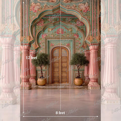 LB1629 Royal Pastel Palace Arch Maternity Backdrop