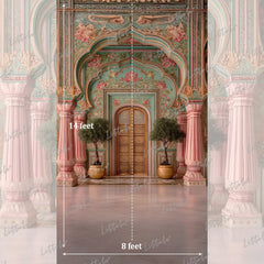 LB1629 Royal Pastel Palace Arch Maternity Backdrop