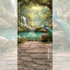 LB1630 Mystic Waterfall Peacock Haven Maternity Backdrop