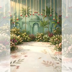 LB1633 Arabian Garden Arch Maternity Backdrop