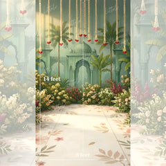 LB1633 Arabian Garden Arch Maternity Backdrop