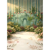 LB1633 Arabian Garden Arch Maternity Backdrop
