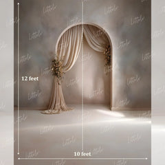 LB1636 Ivory Veil Archway Maternity Backdrop