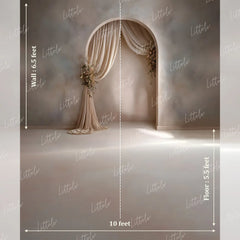LB1636 Ivory Veil Archway Maternity Backdrop