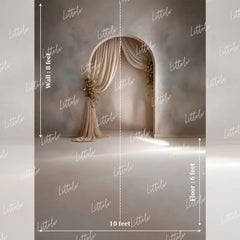 LB1636 Ivory Veil Archway Maternity Backdrop