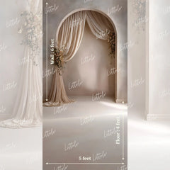 LB1636 Ivory Veil Archway Maternity Backdrop