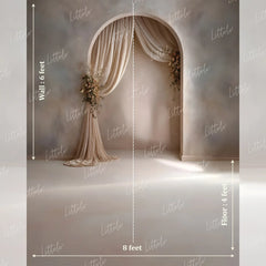 LB1636 Ivory Veil Archway Maternity Backdrop