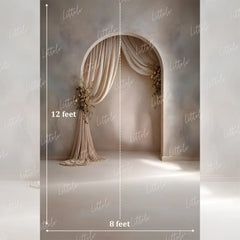 LB1636 Ivory Veil Archway Maternity Backdrop