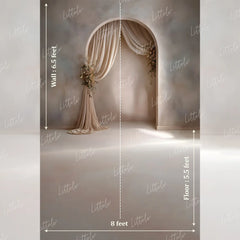 LB1636 Ivory Veil Archway Maternity Backdrop