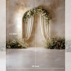 LB1637 Timeless Floral Arch Maternity Backdrop