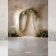 LB1637 Timeless Floral Arch Maternity Backdrop