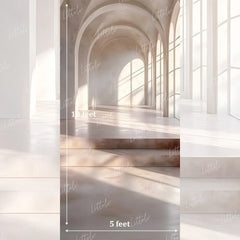 LB1638 Luminous Elysian Corridor Maternity Backdrop