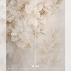 LB1640 Elegant Peony Flower Maternity Backdrop