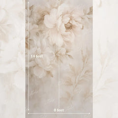 LB1640 Elegant Peony Flower Maternity Backdrop