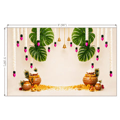 LB1641W Vrindavan Bliss Janmashtami Wall Backdrop