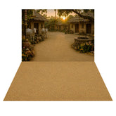 LB1646C Divine Krishna Nandgaon Village Floor & Wall Duodrop (2 Pcs)