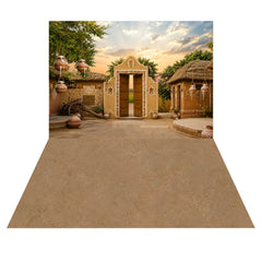 LB1648C Divine Krishna Gokul Village Entrance Floor & Wall Duodrop (2 Pcs)