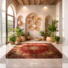 LB1649 Boho Heritage Interior Carpet Backdrop