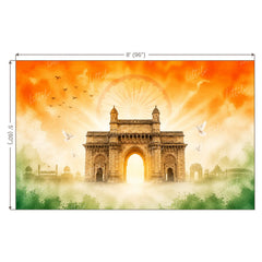 LB1652 India Gate With Tricolor Backdrop
